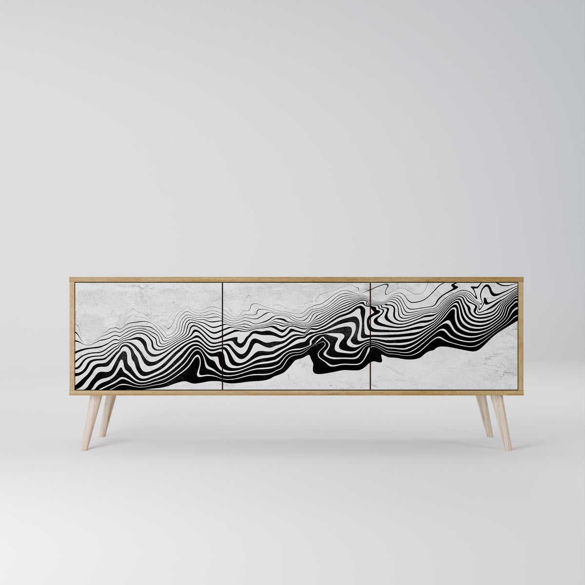 MONOCHROME MIRAGE Třídveřový TV stolek