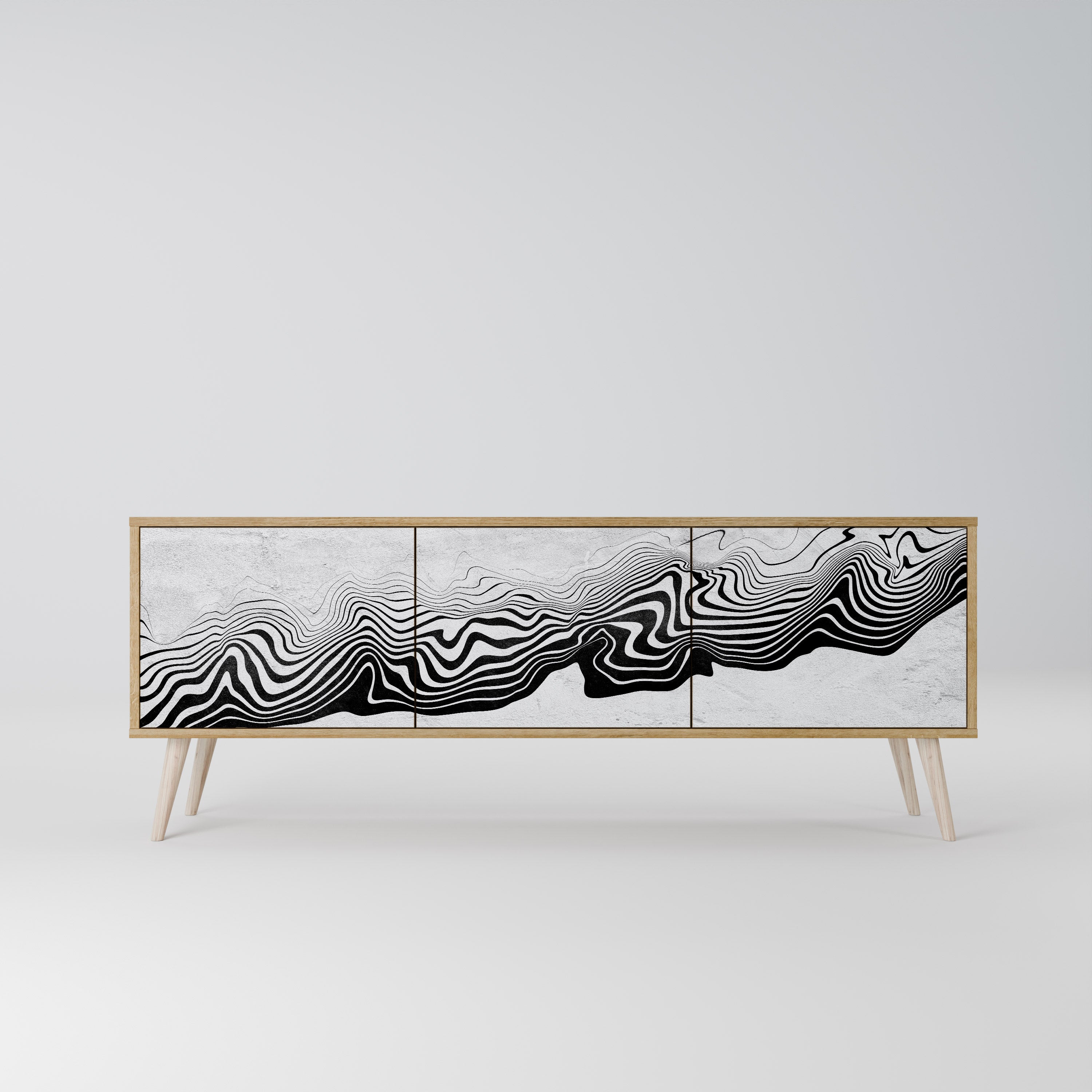 MONOCHROME MIRAGE Třídveřový TV stolek