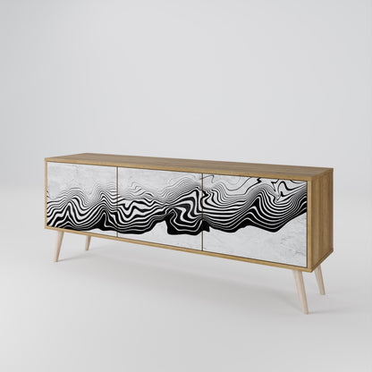 MONOCHROME MIRAGE Třídveřový TV stolek