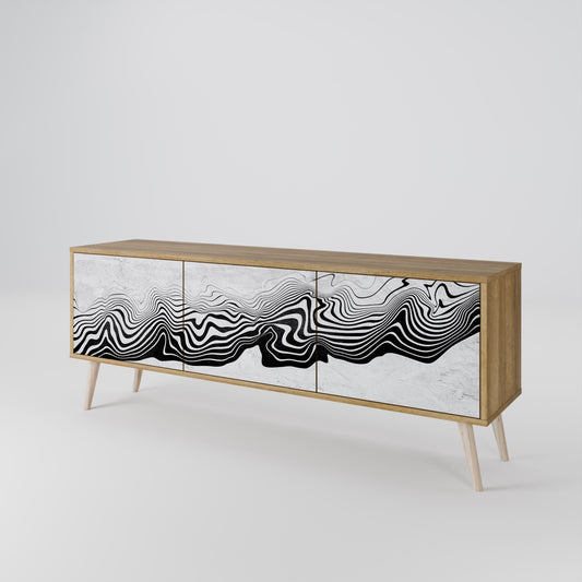 MONOCHROME MIRAGE Třídveřový TV stolek
