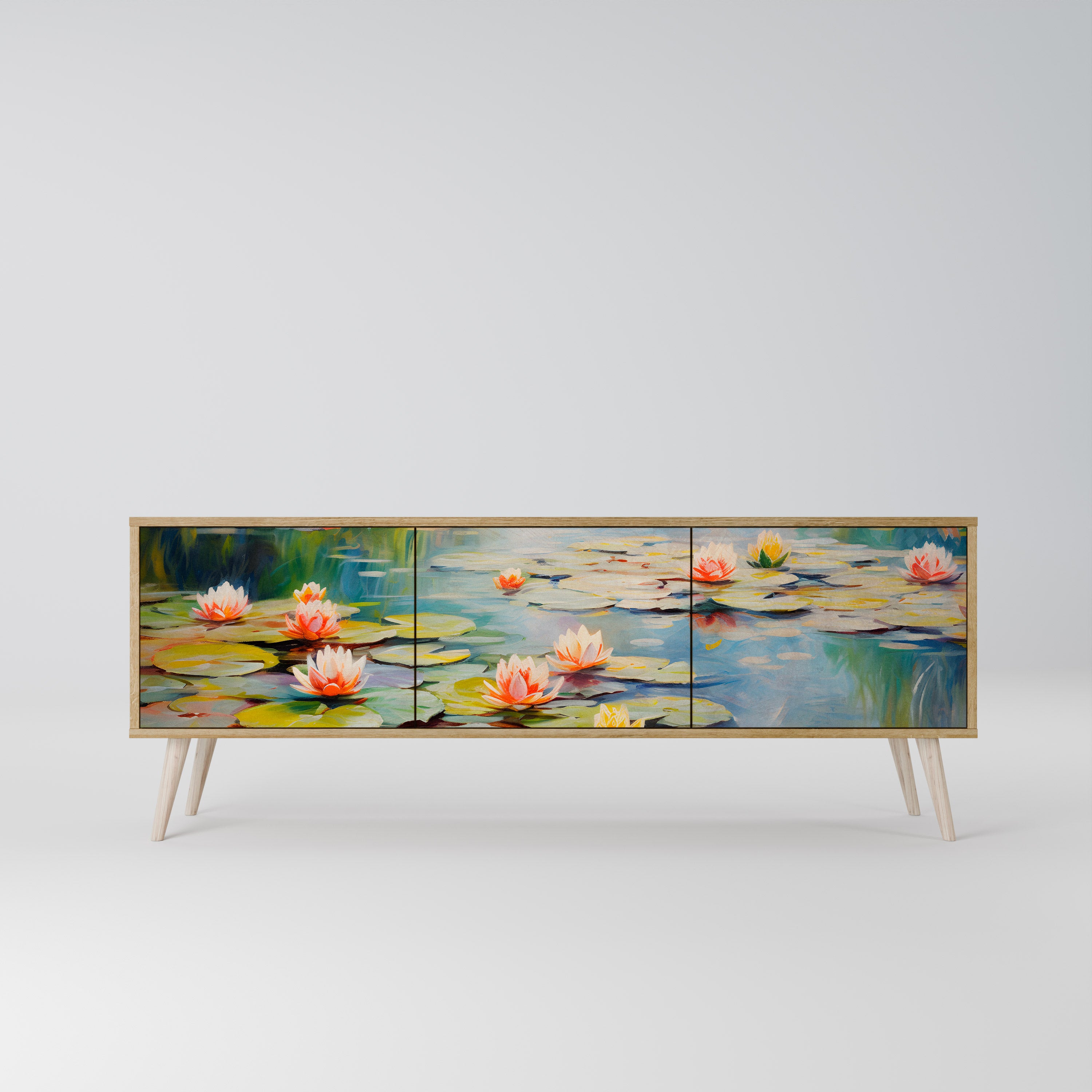 BLOOMING WATERS Třídveřový TV stolek