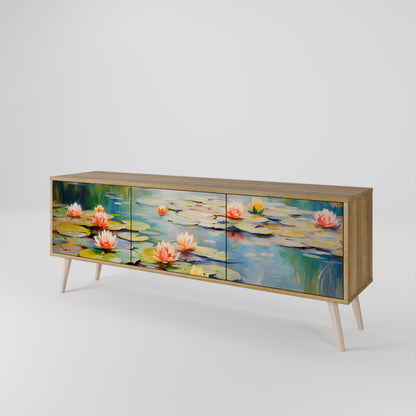 BLOOMING WATERS Třídveřový TV stolek