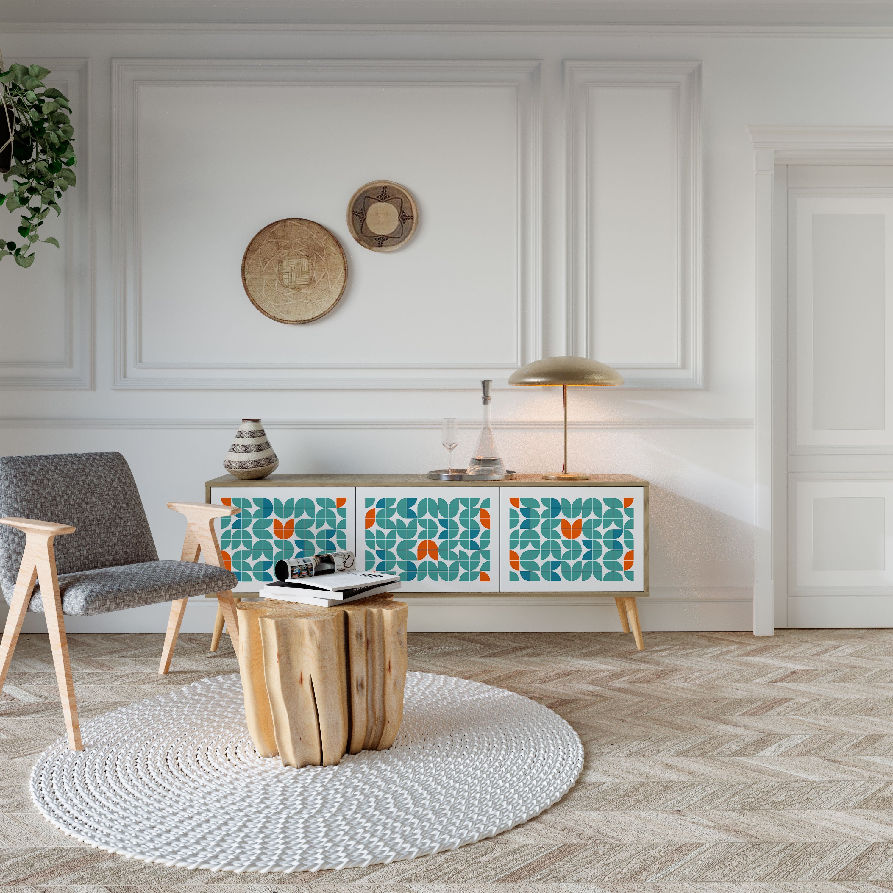 BE THE CHANGE 3-Door TV Cabinet