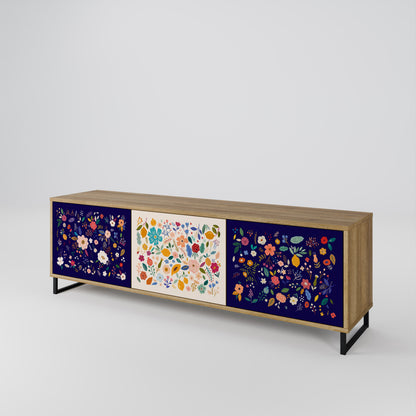 FLORAL COMBINATION Třídveřový TV stolek