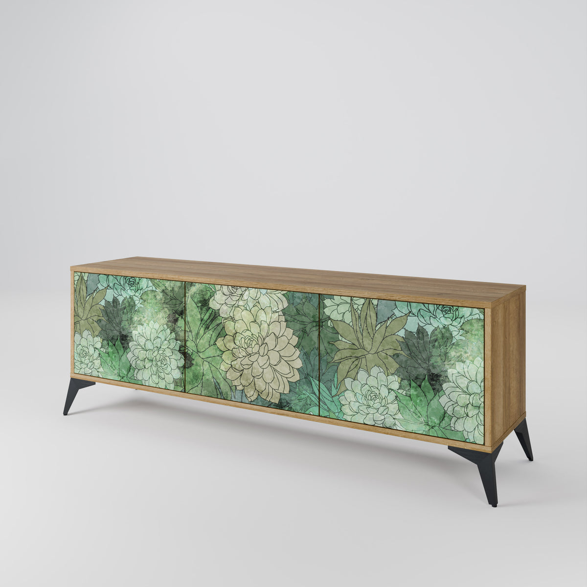 SUCCULENT CLUSTER Třídveřový TV stolek