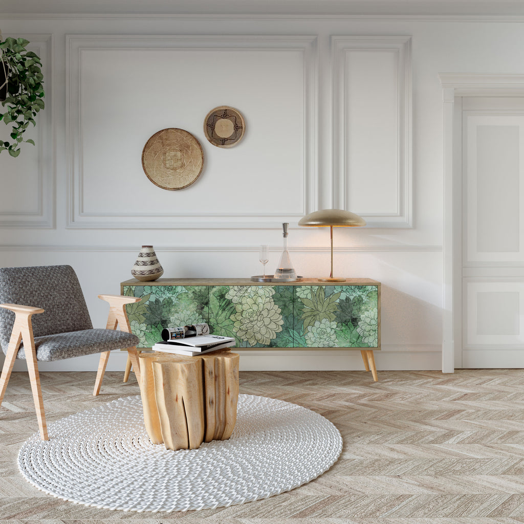 SUCCULENT CLUSTER 3-Door TV Cabinet