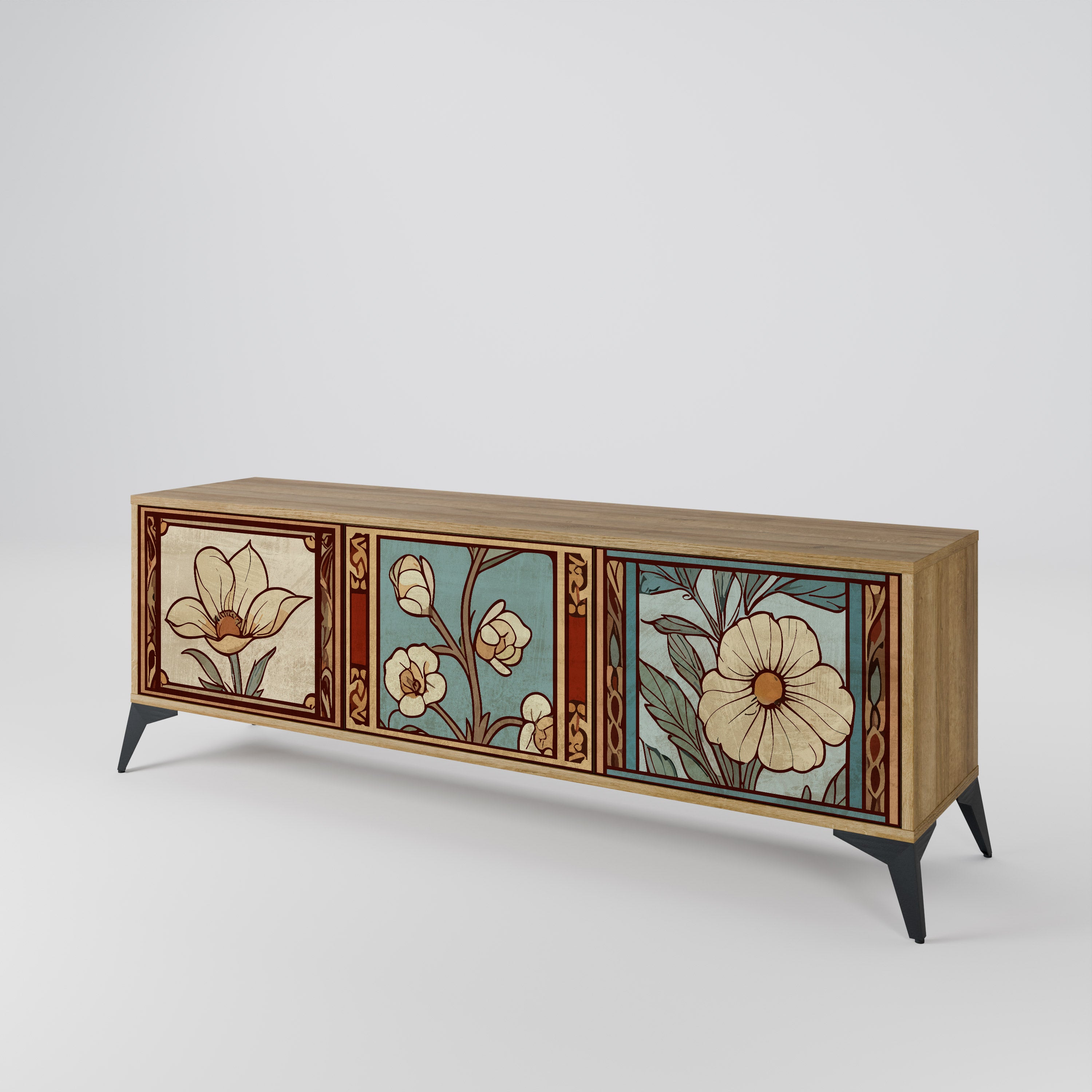 TIMELESS FLORA 3-Door TV Cabinet