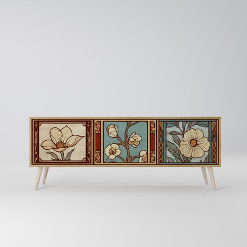 TIMELESS FLORA Třídveřový TV stolek