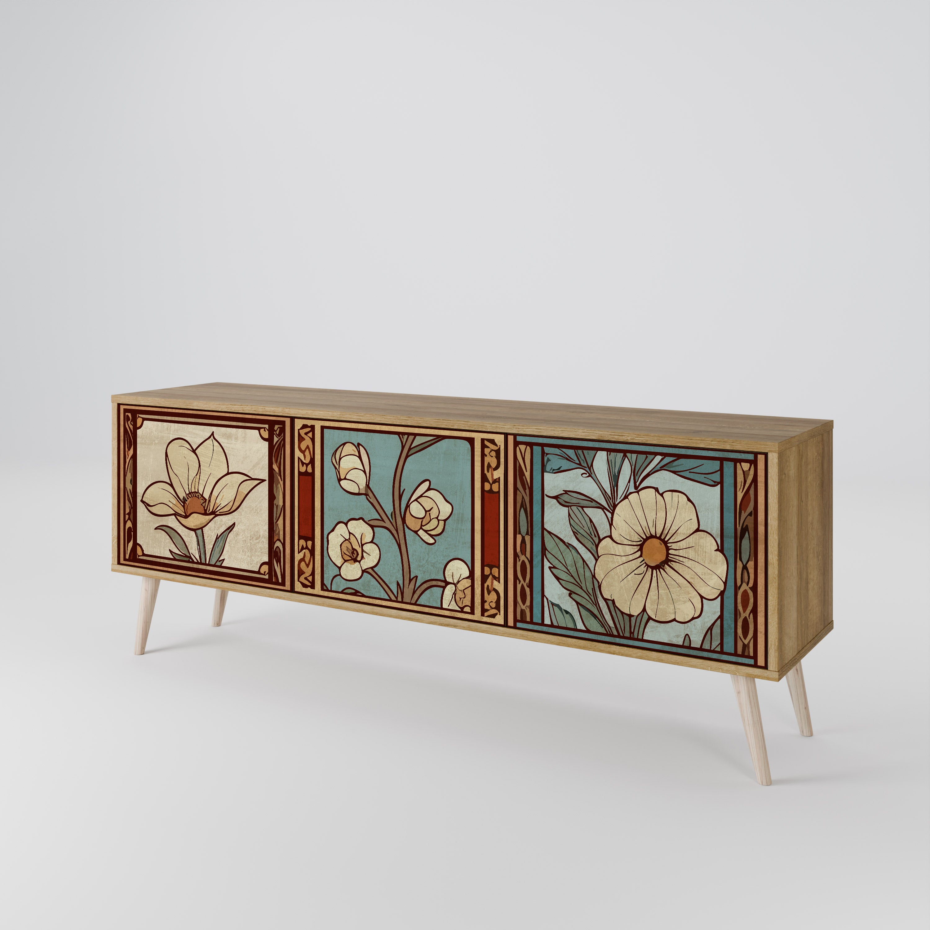 TIMELESS FLORA 3-Door TV Cabinet