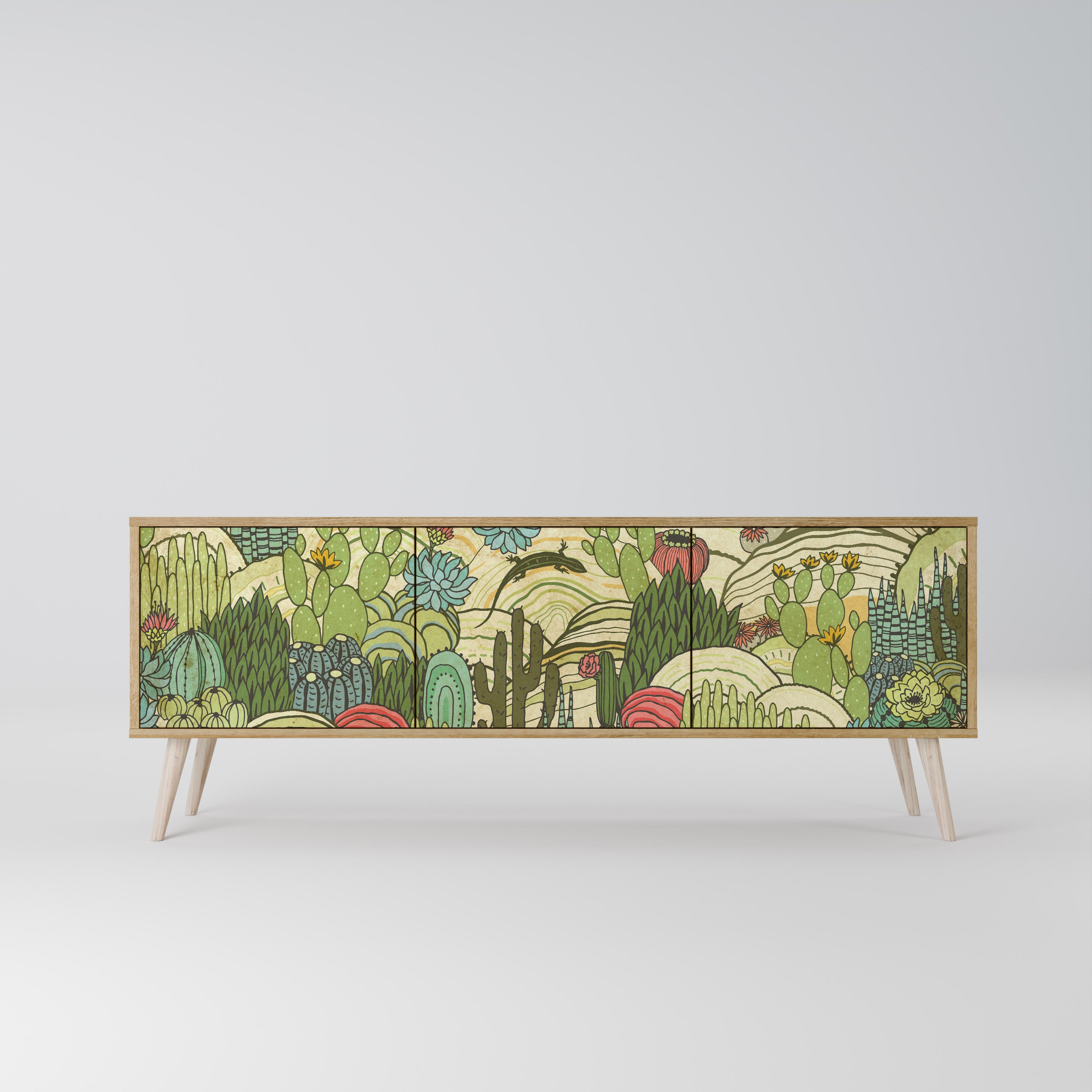 SUCCULENTS KALEIDOSCOPE 3-Door TV Cabinet