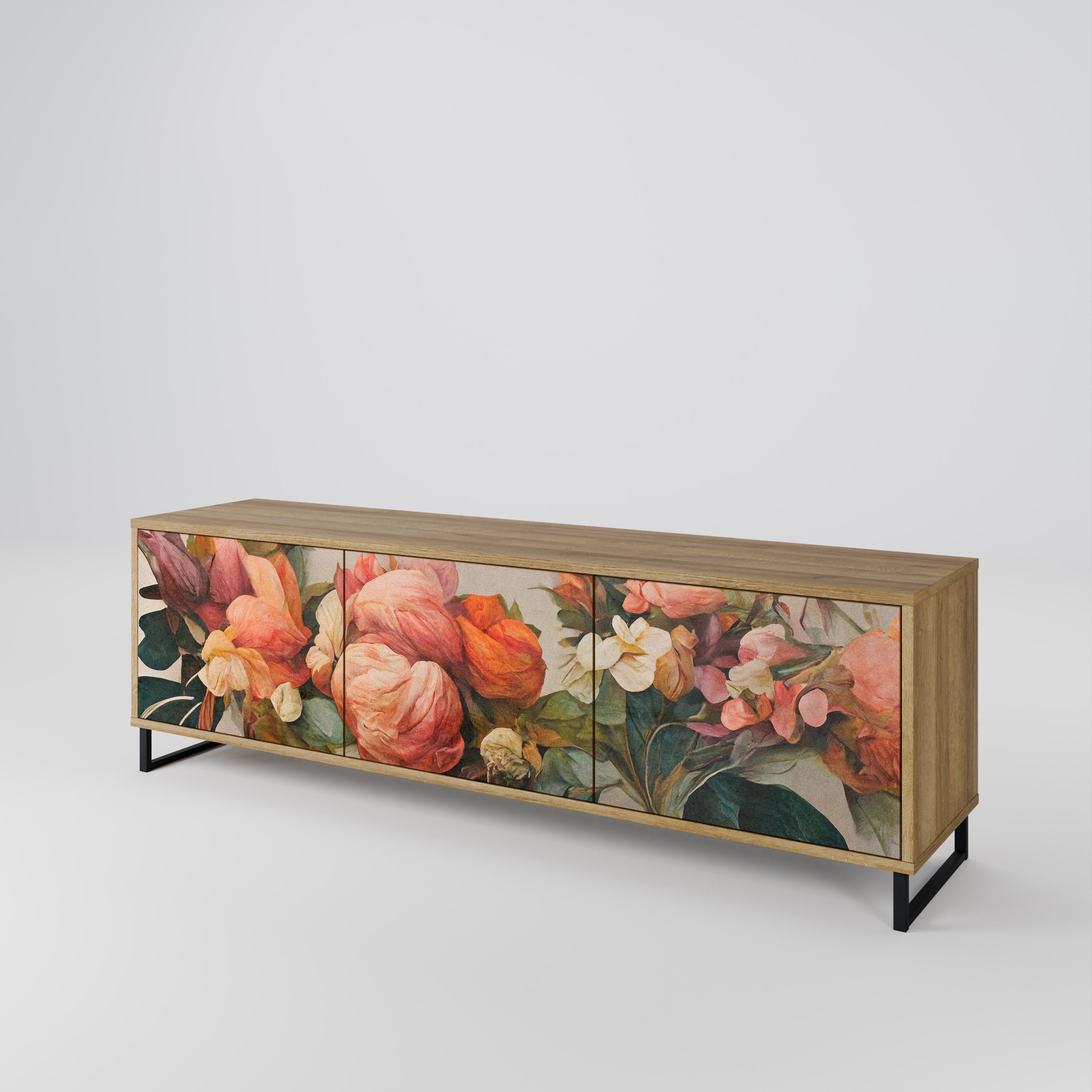 STYLISH BEAUTY 3-Door TV Cabinet