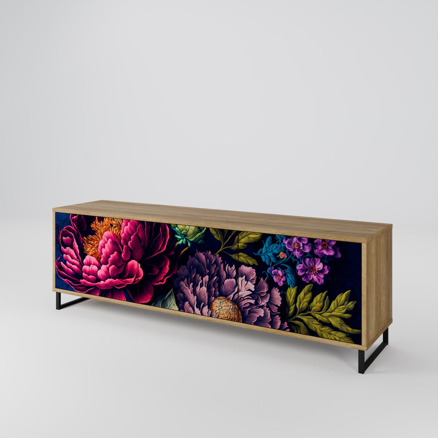 BLOOMING ELEGANCE Třídveřový TV stolek