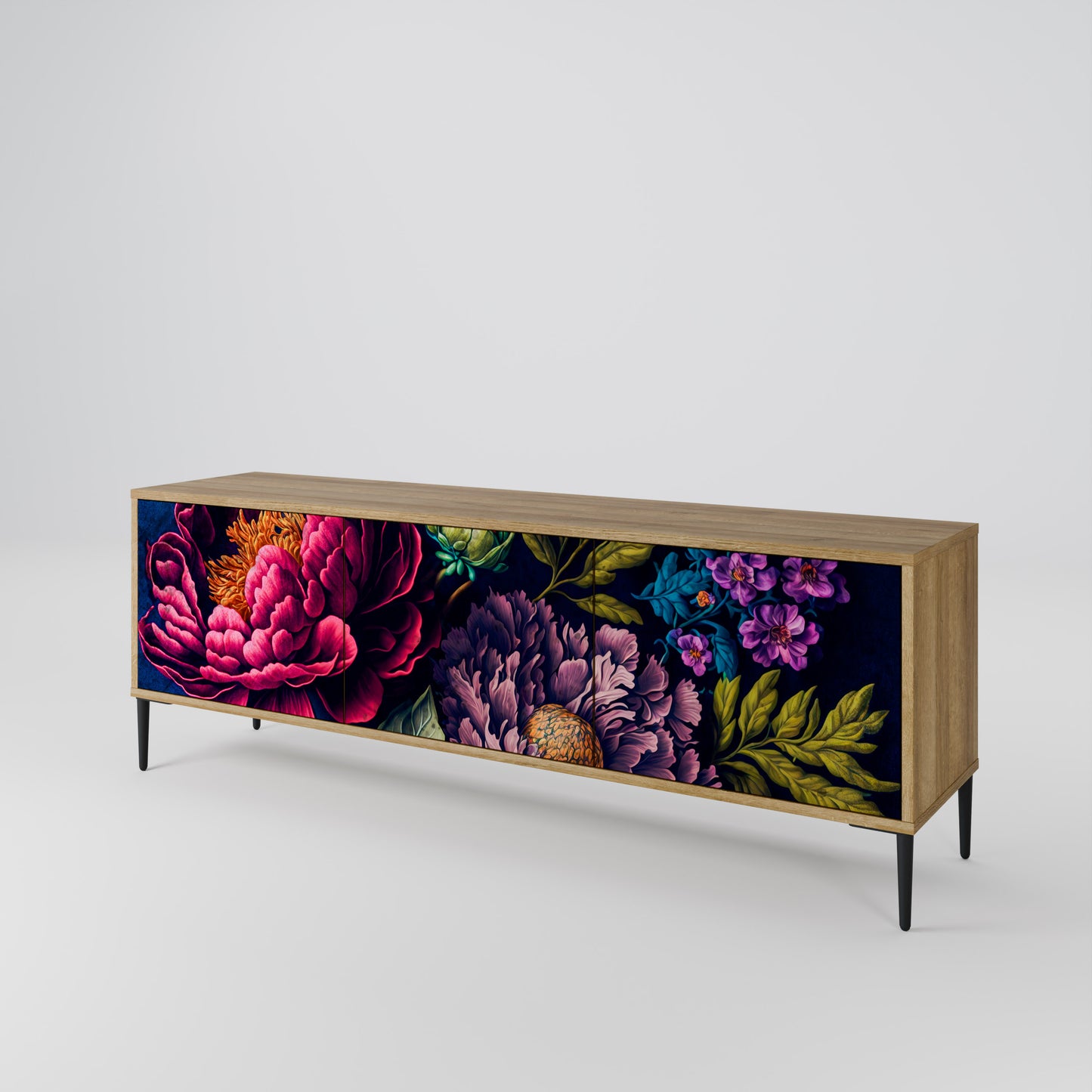 BLOOMING ELEGANCE Třídveřový TV stolek