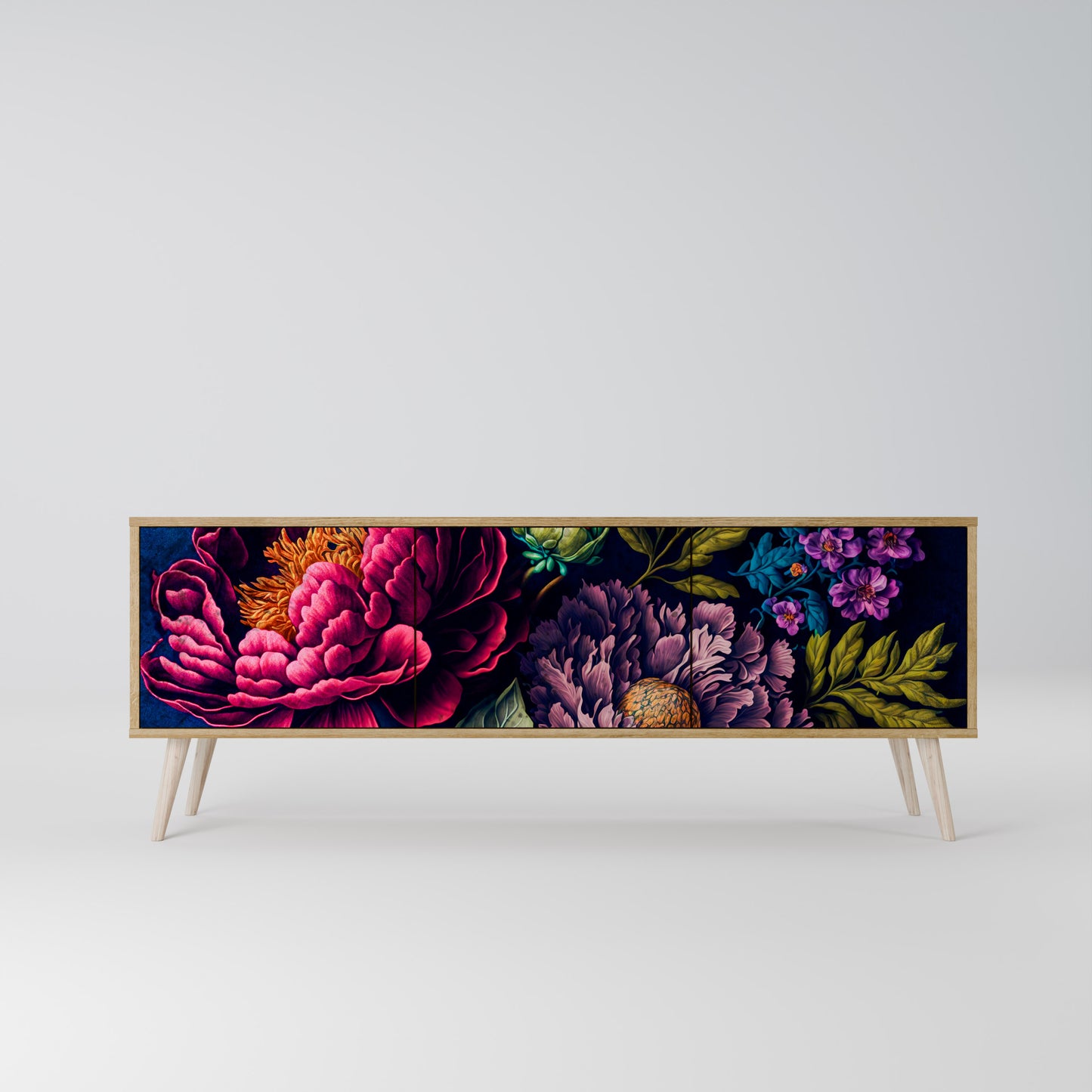 BLOOMING ELEGANCE Třídveřový TV stolek