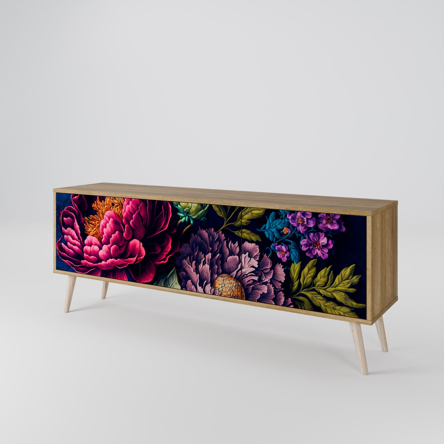 BLOOMING ELEGANCE Třídveřový TV stolek