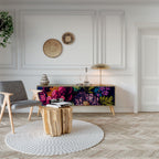 BLOOMING ELEGANCE Třídveřový TV stolek