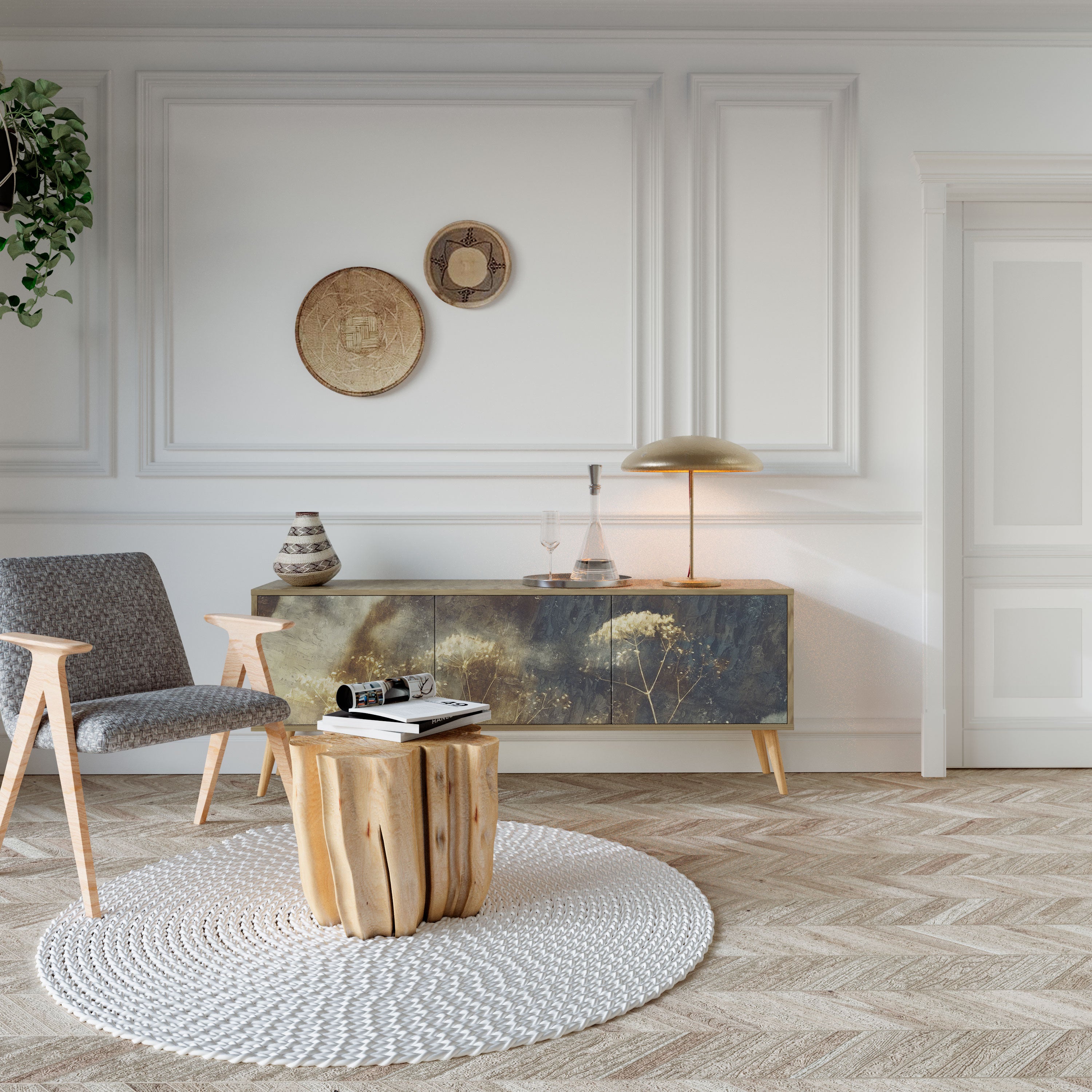 GENTLE POWER 3-Door TV Cabinet