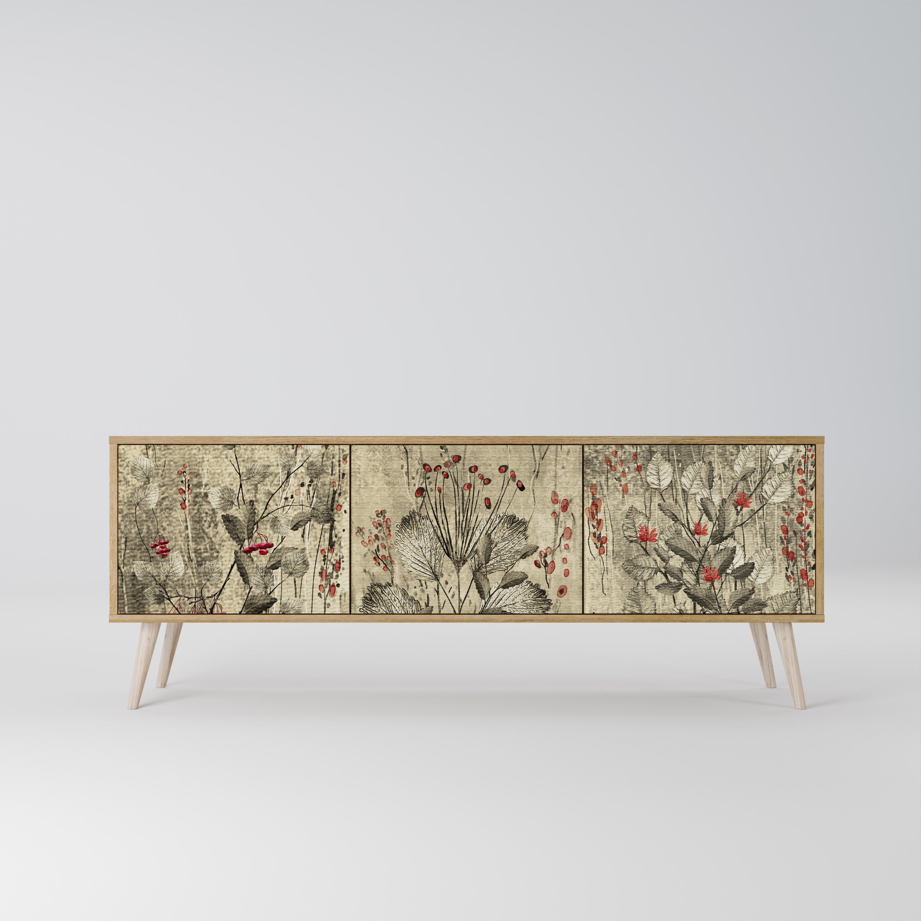 HERBAL GRACE 3-Door TV Cabinet