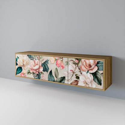 FLORAL GRACE Třídveřový TV stolek