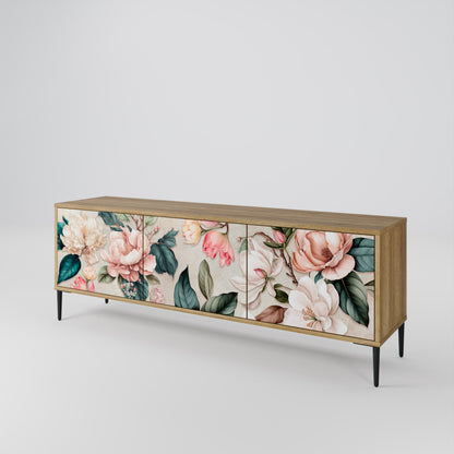FLORAL GRACE Třídveřový TV stolek