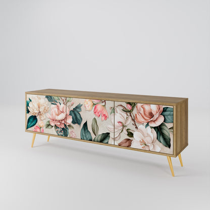 FLORAL GRACE Třídveřový TV stolek
