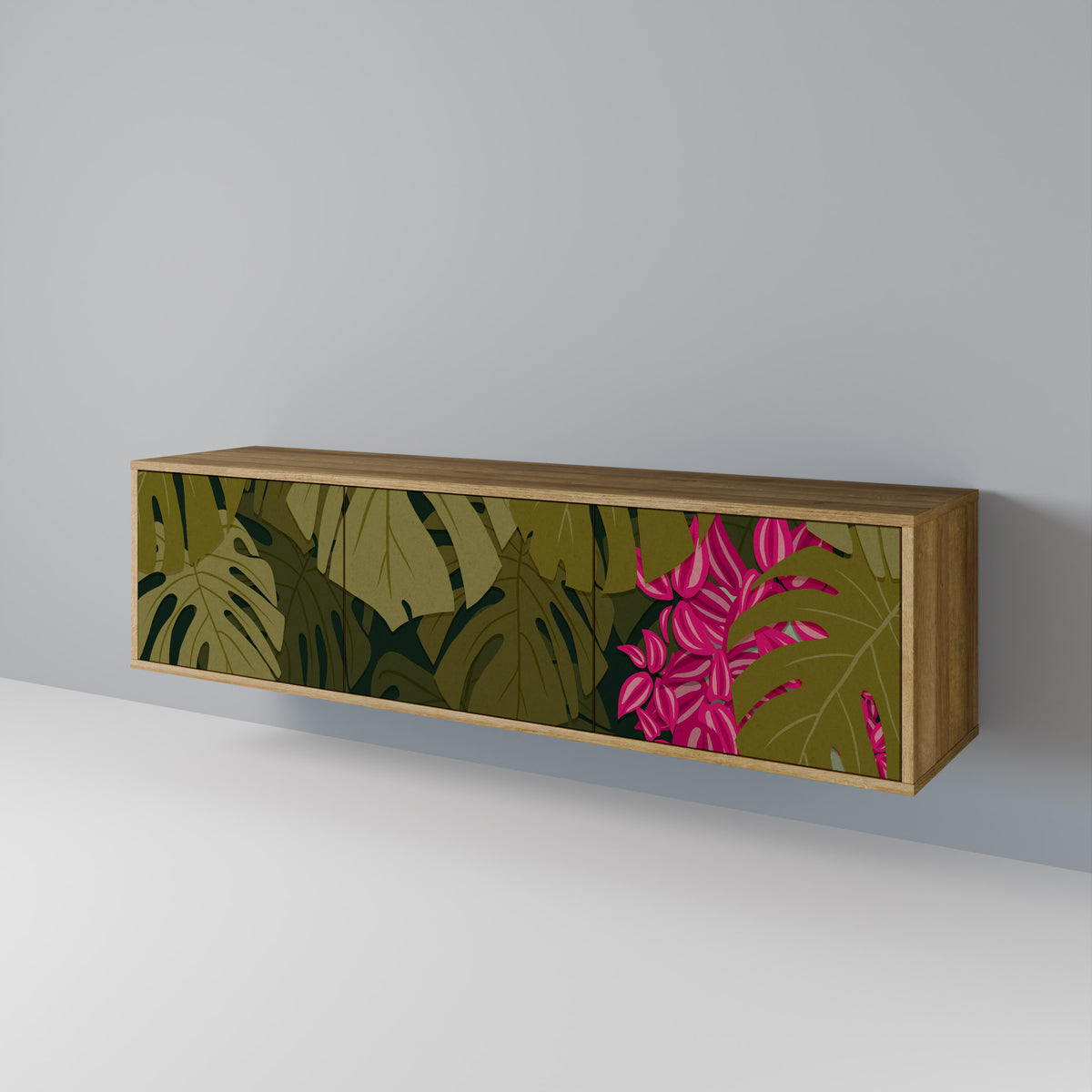 TROPICAL BEAUTY Třídveřový TV stolek