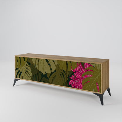 TROPICAL BEAUTY Třídveřový TV stolek