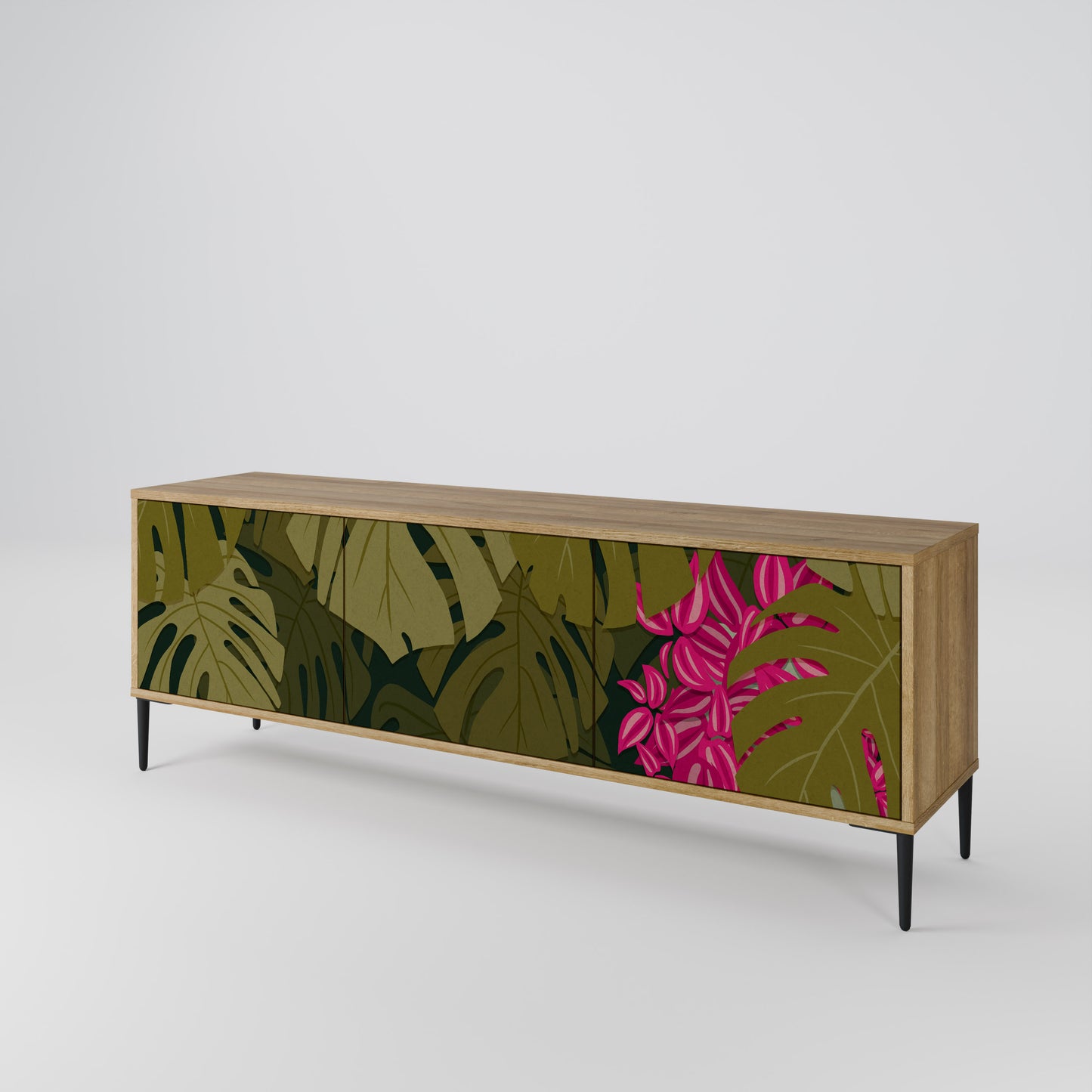 TROPICAL BEAUTY Třídveřový TV stolek
