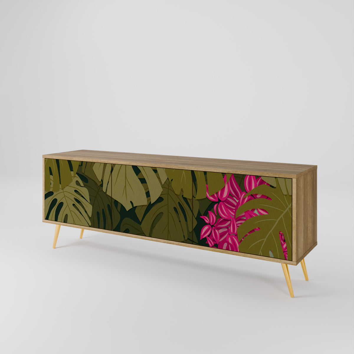 TROPICAL BEAUTY Třídveřový TV stolek