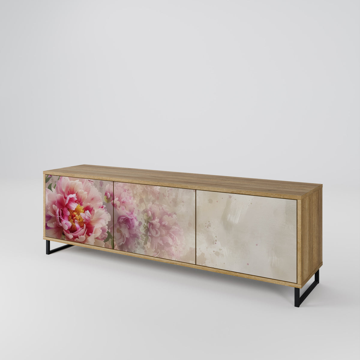 PEONY WHISPER Třídveřový TV stolek