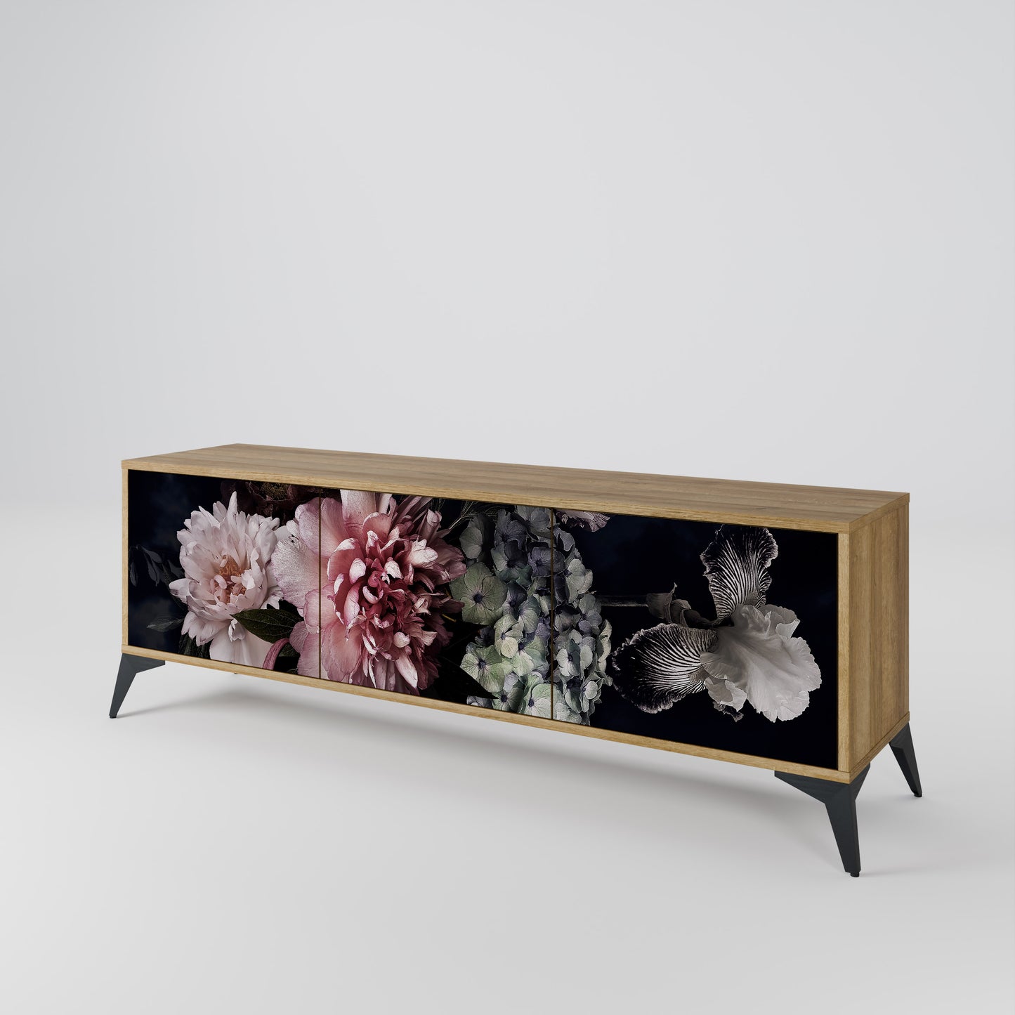 PURE BLOSSOM Třídveřový TV stolek
