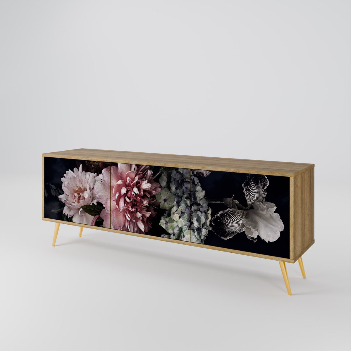 PURE BLOSSOM Třídveřový TV stolek