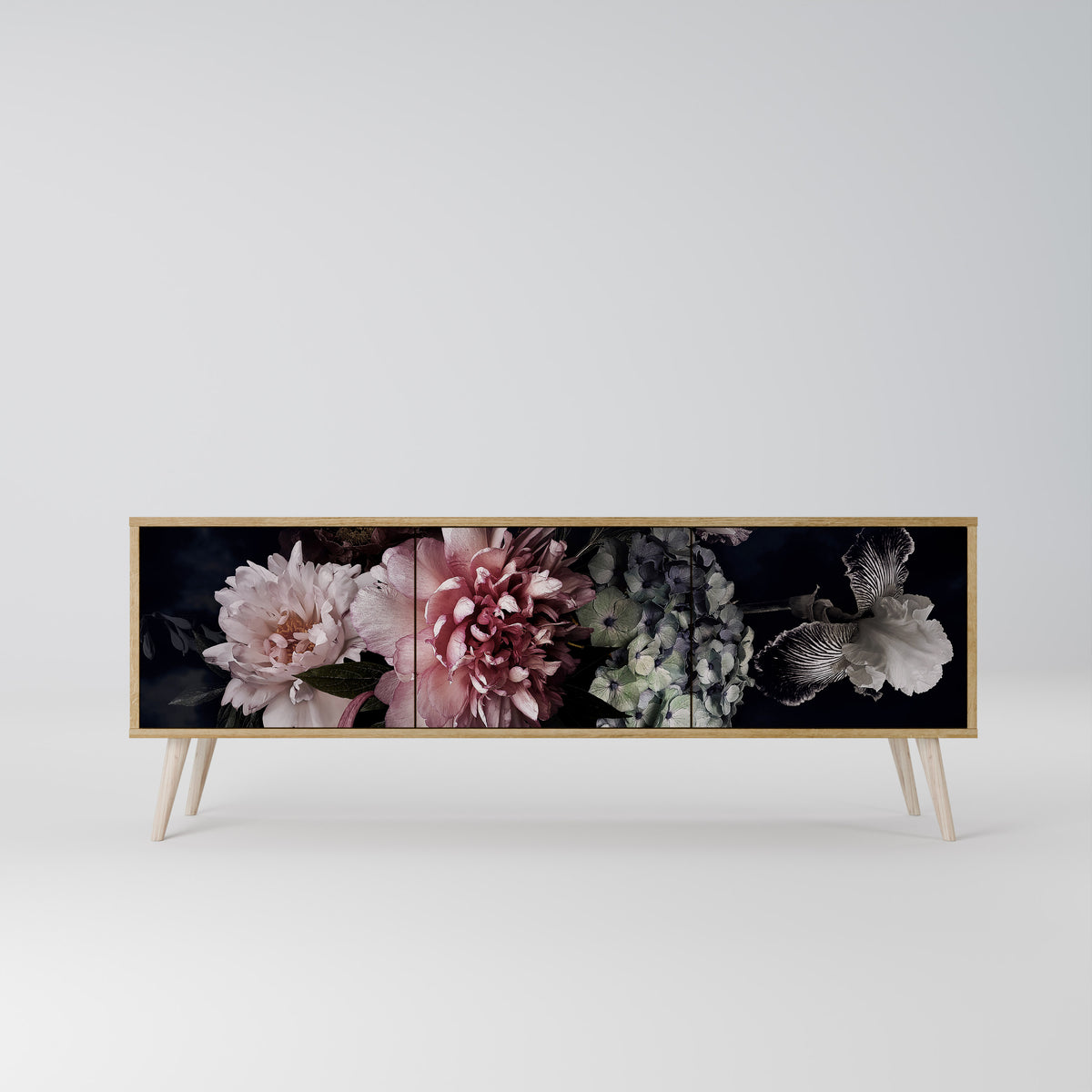 PURE BLOSSOM Třídveřový TV stolek