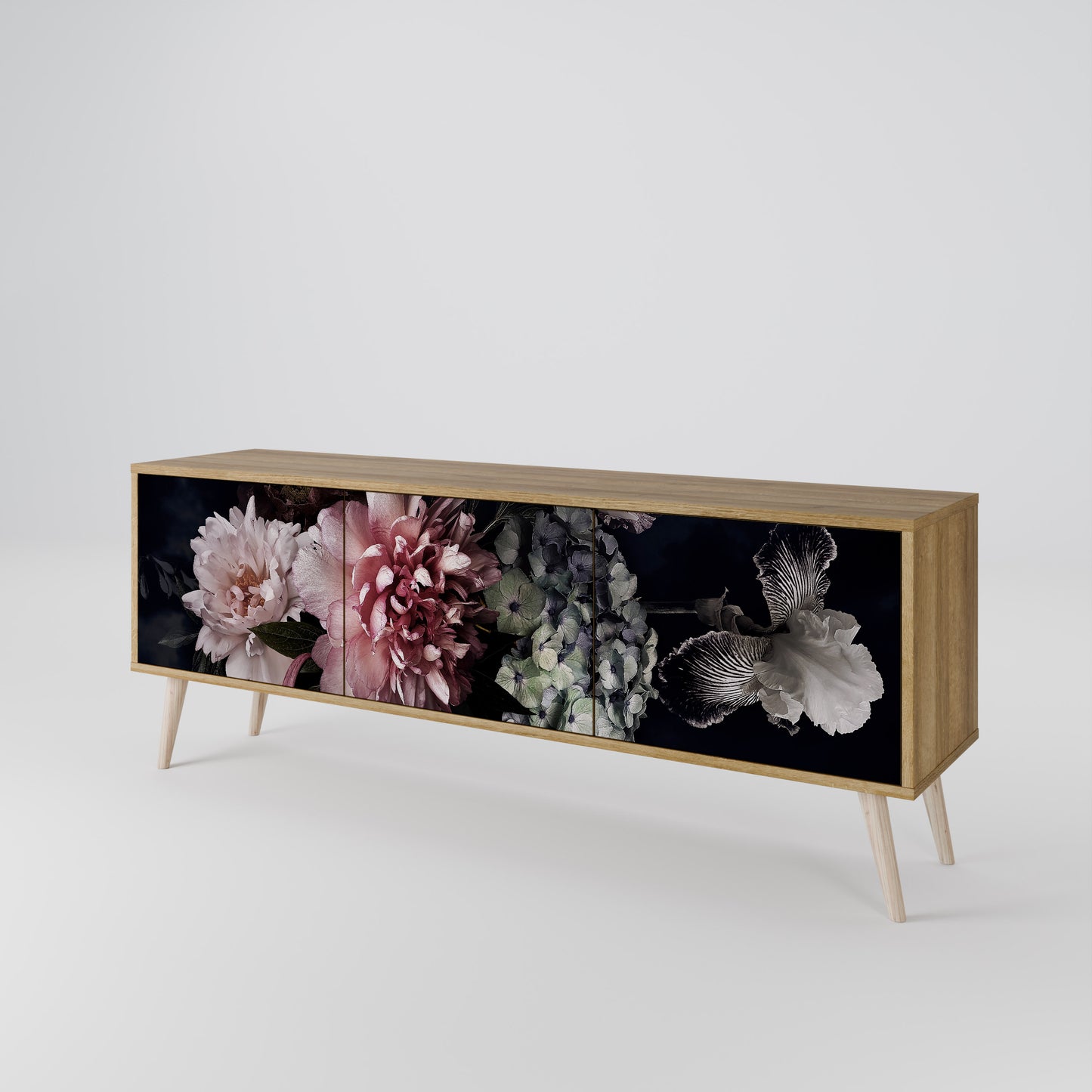 PURE BLOSSOM Třídveřový TV stolek