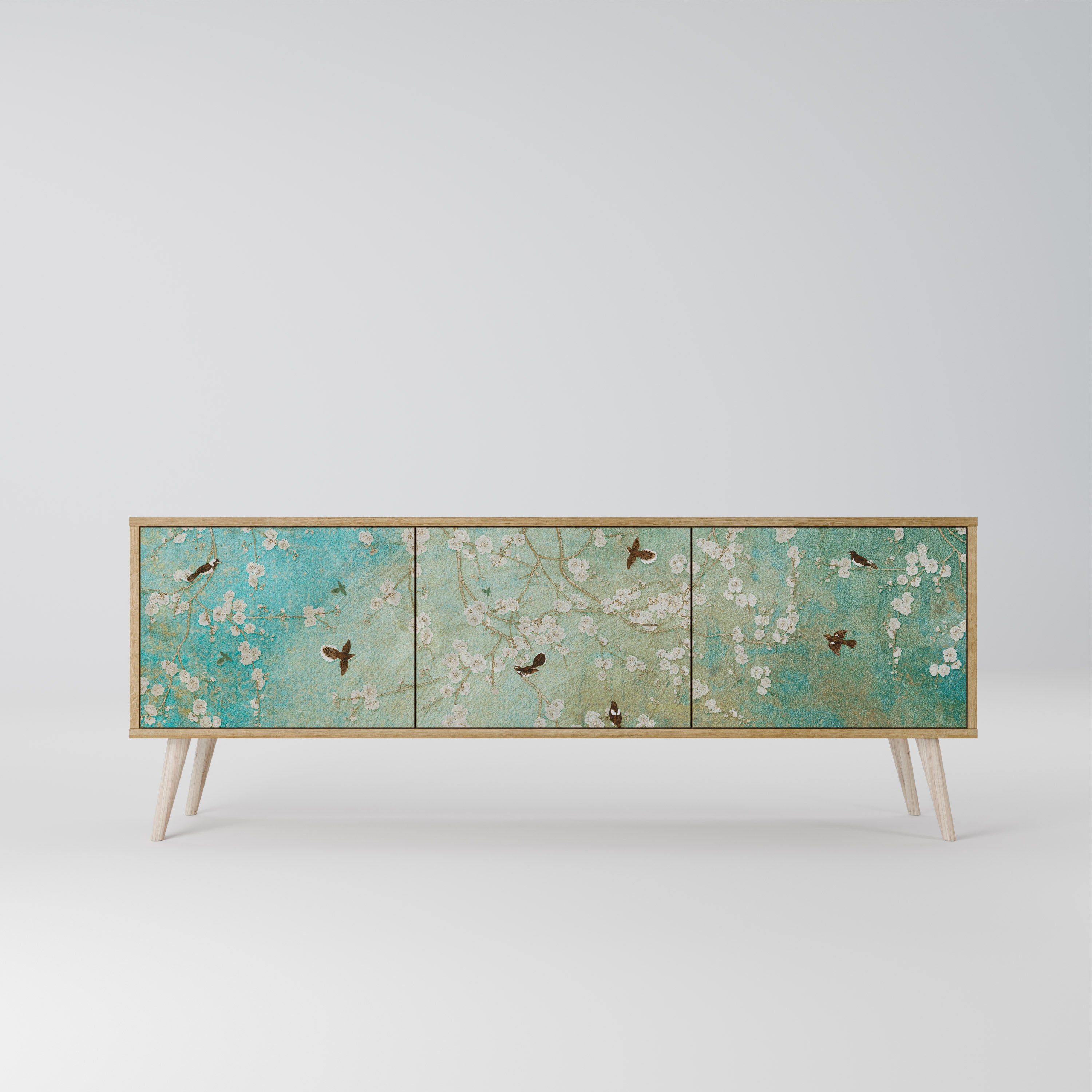 BLOOMING CHARM 3-Door TV Cabinet