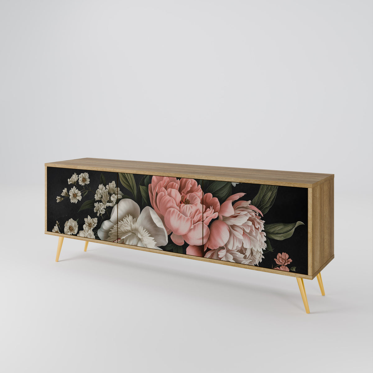 LUSH ELEGANCE Třídveřový TV stolek