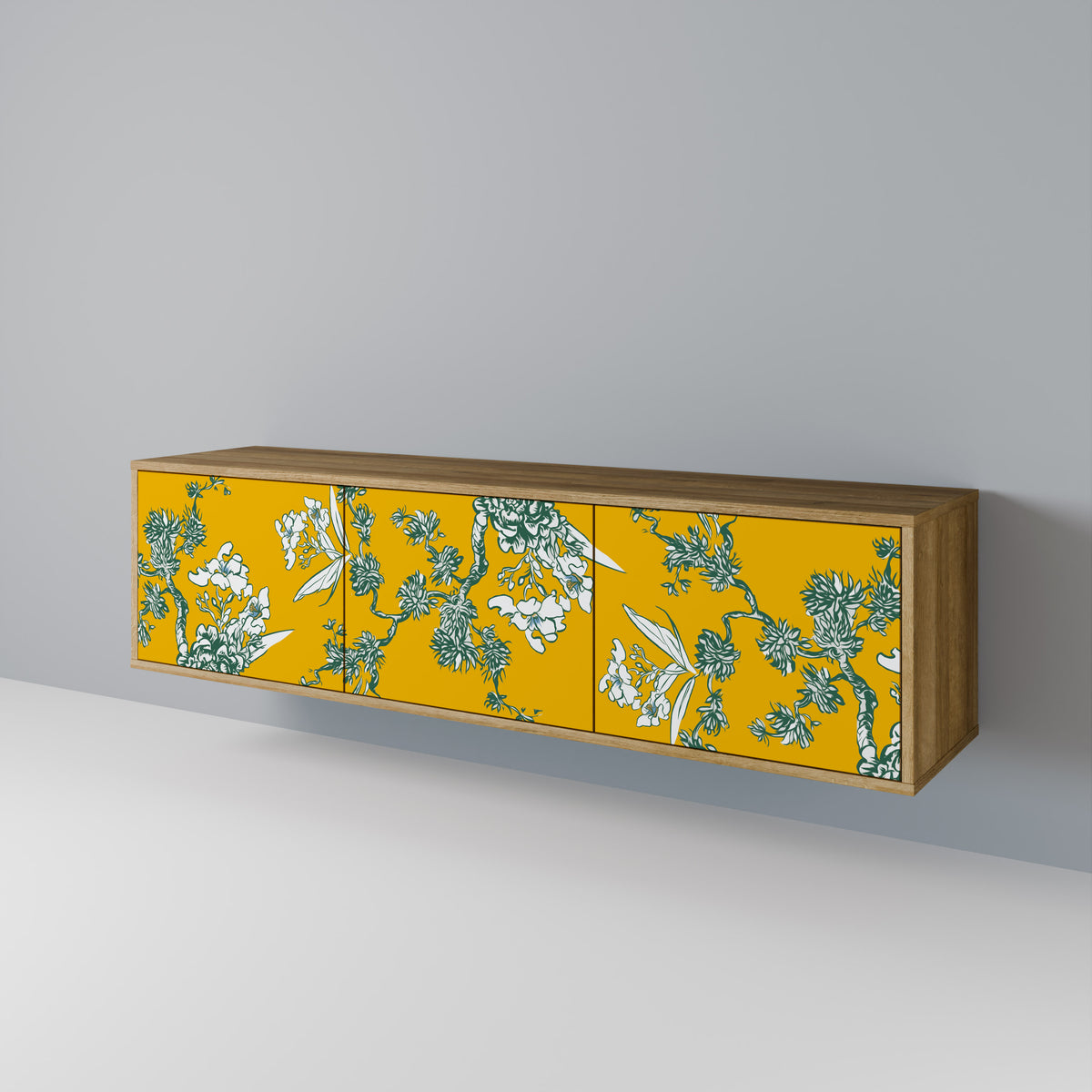 YELLOW CHINOISERIE Třídveřový TV stolek
