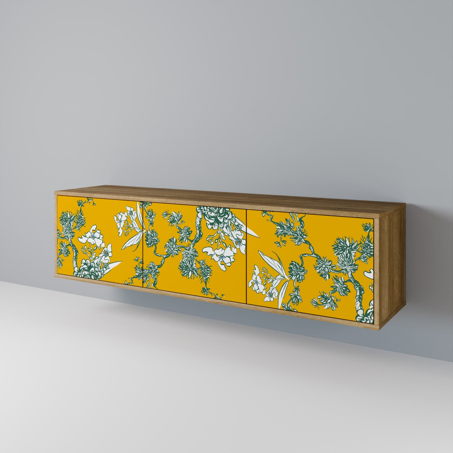 YELLOW CHINOISERIE Třídveřový TV stolek