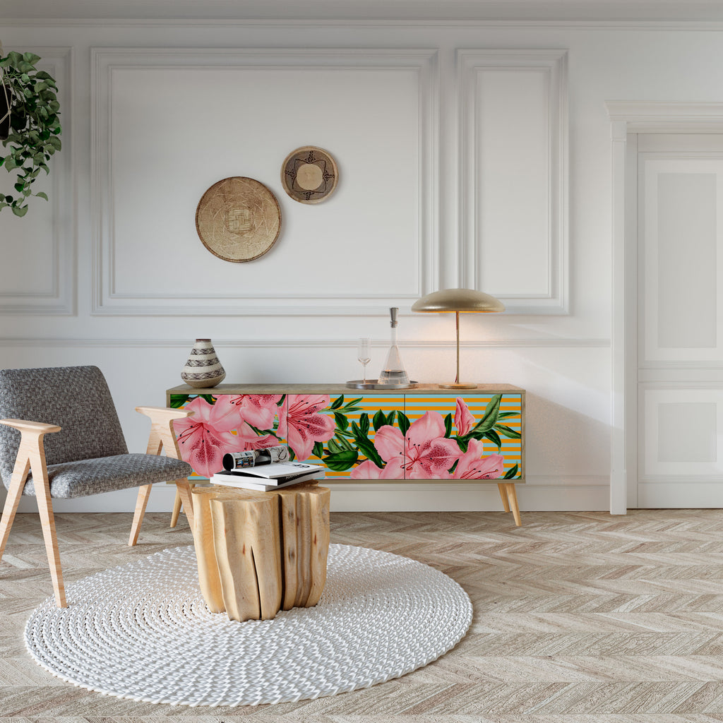 FRAGILE BEAUTY 3-Door TV Cabinet