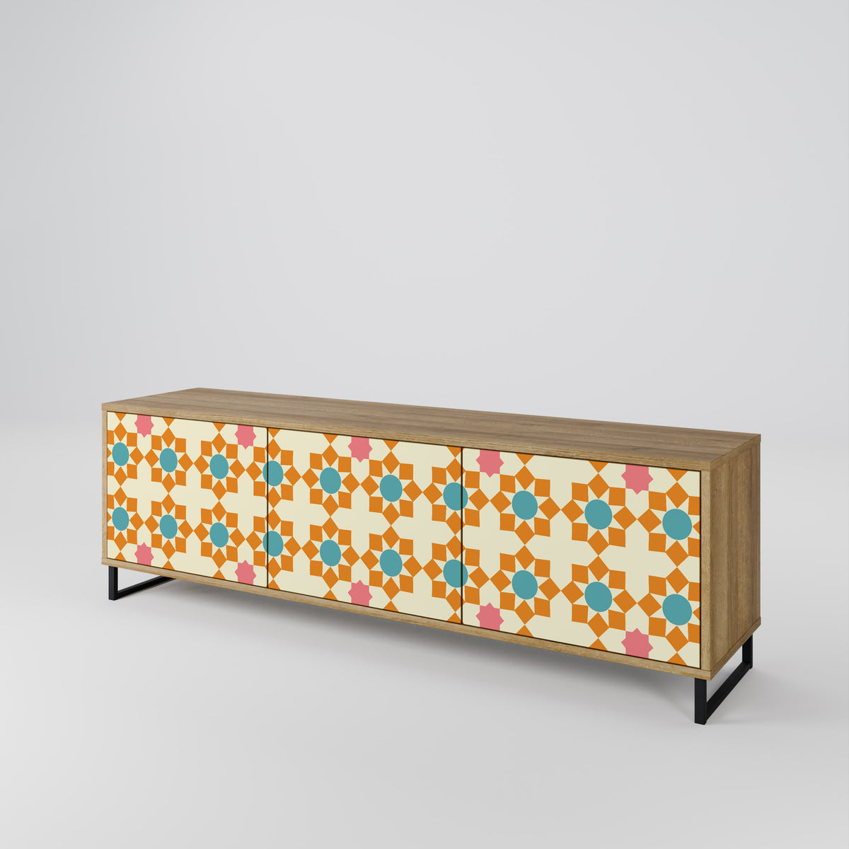 FLORAL DECOR Třídveřový TV stolek