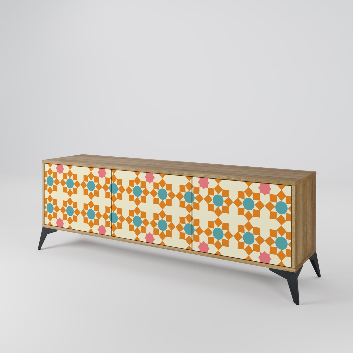 FLORAL DECOR Třídveřový TV stolek
