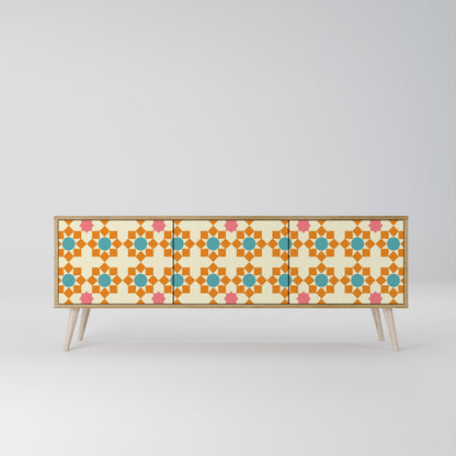 FLORAL DECOR Třídveřový TV stolek