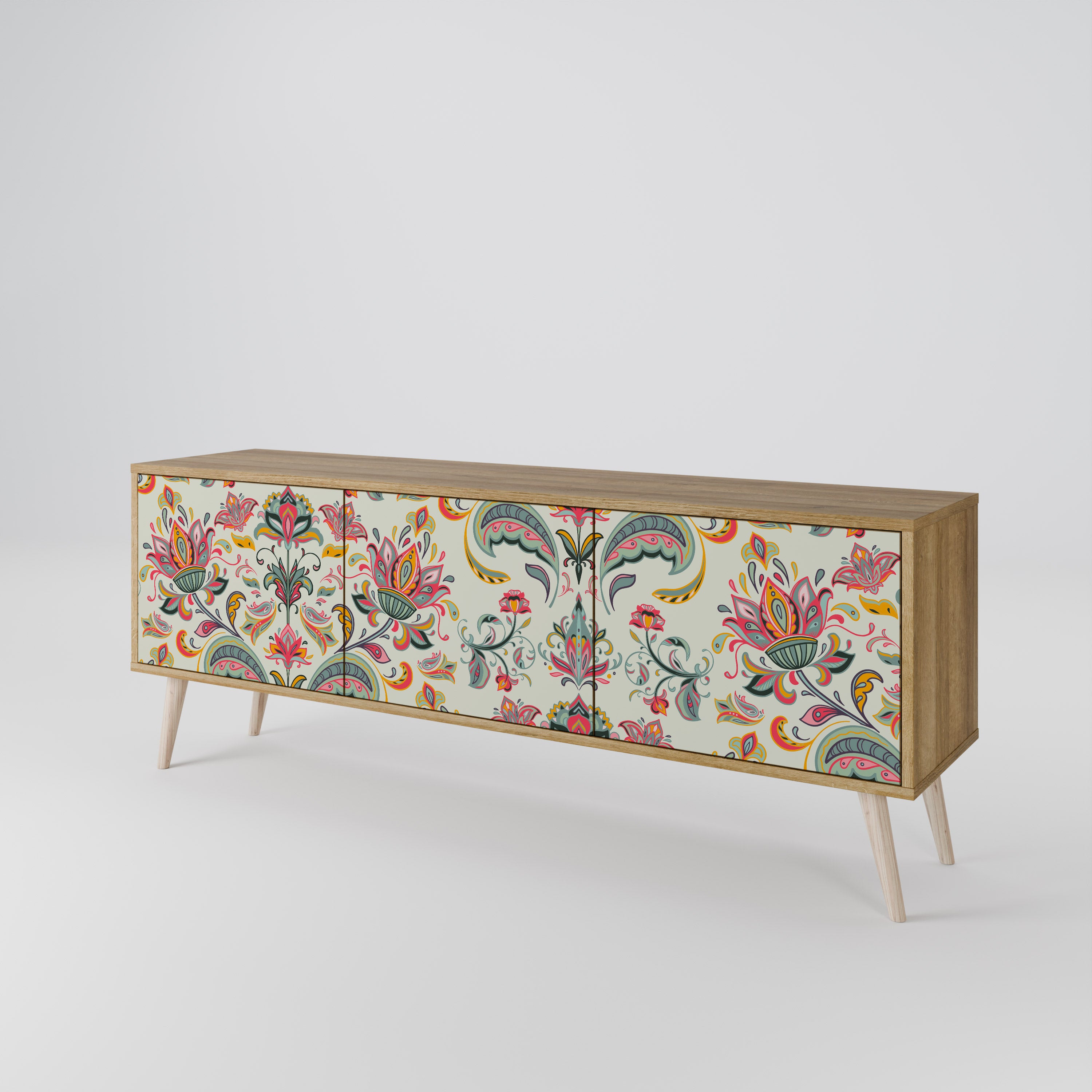 ORGANIC FOLKLORE 3-Door TV Cabinet