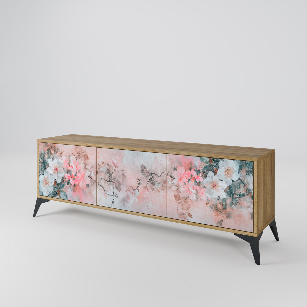 CHERRY BLOSSOM Třídveřový TV stolek