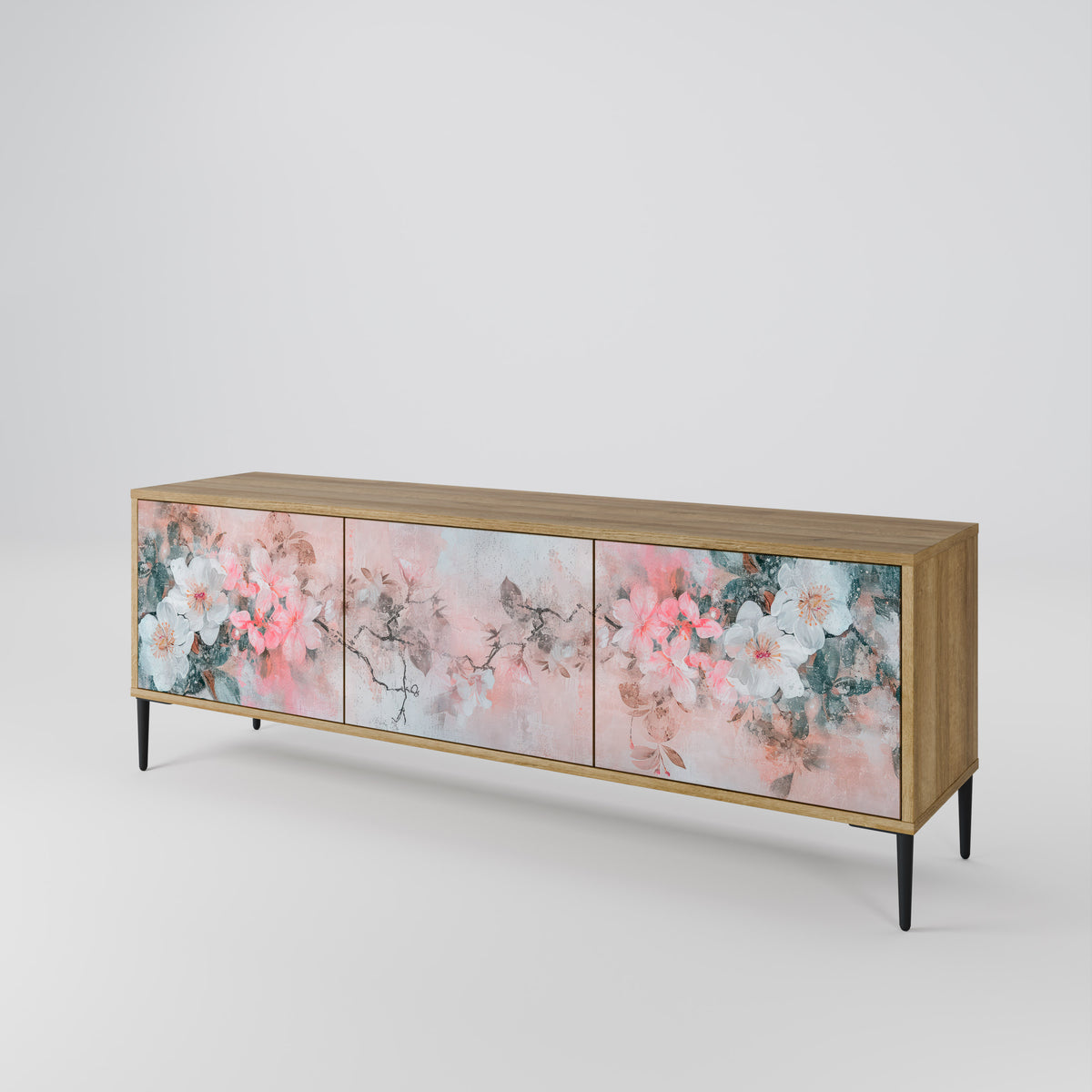 CHERRY BLOSSOM Třídveřový TV stolek