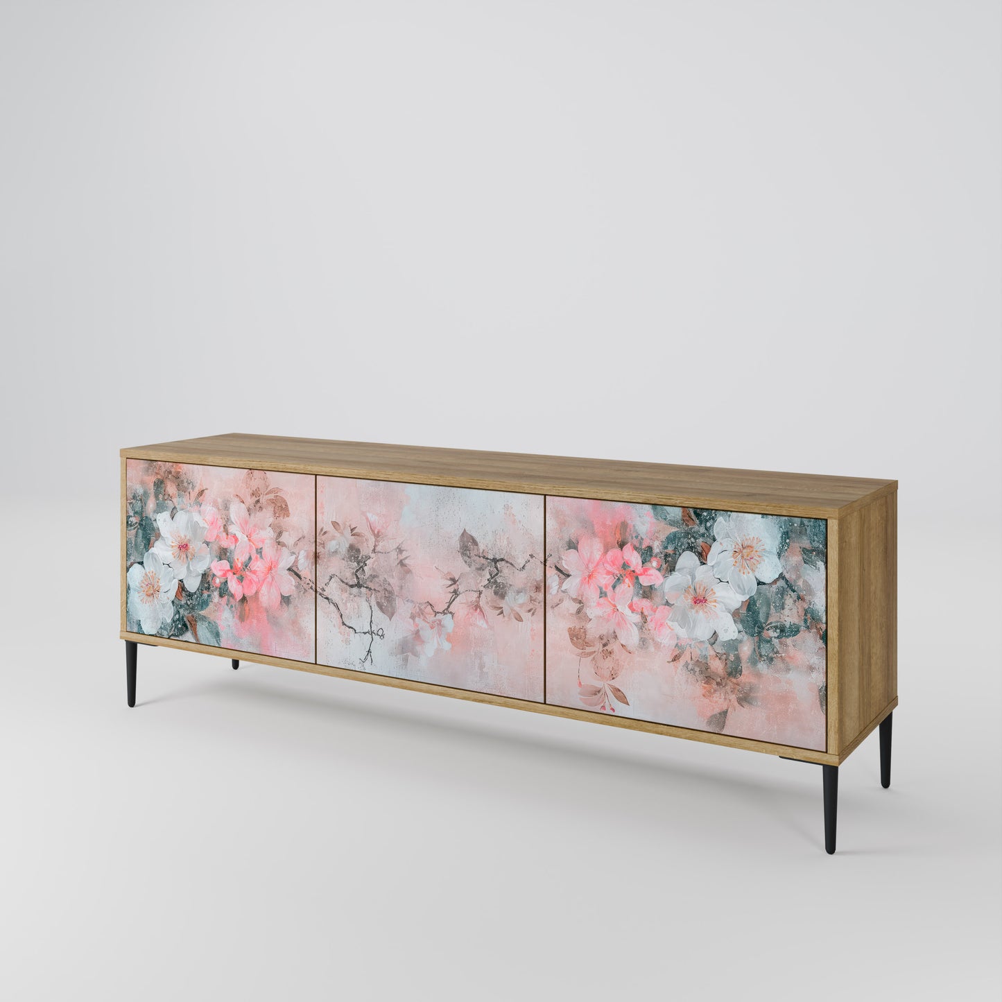 CHERRY BLOSSOM Třídveřový TV stolek