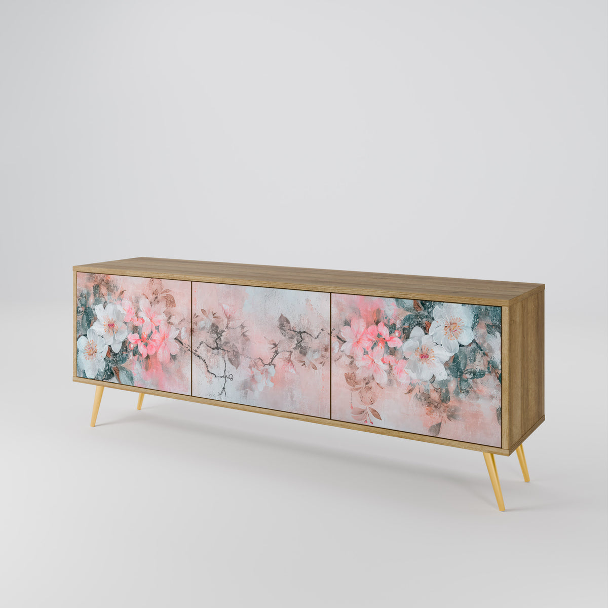 CHERRY BLOSSOM Třídveřový TV stolek