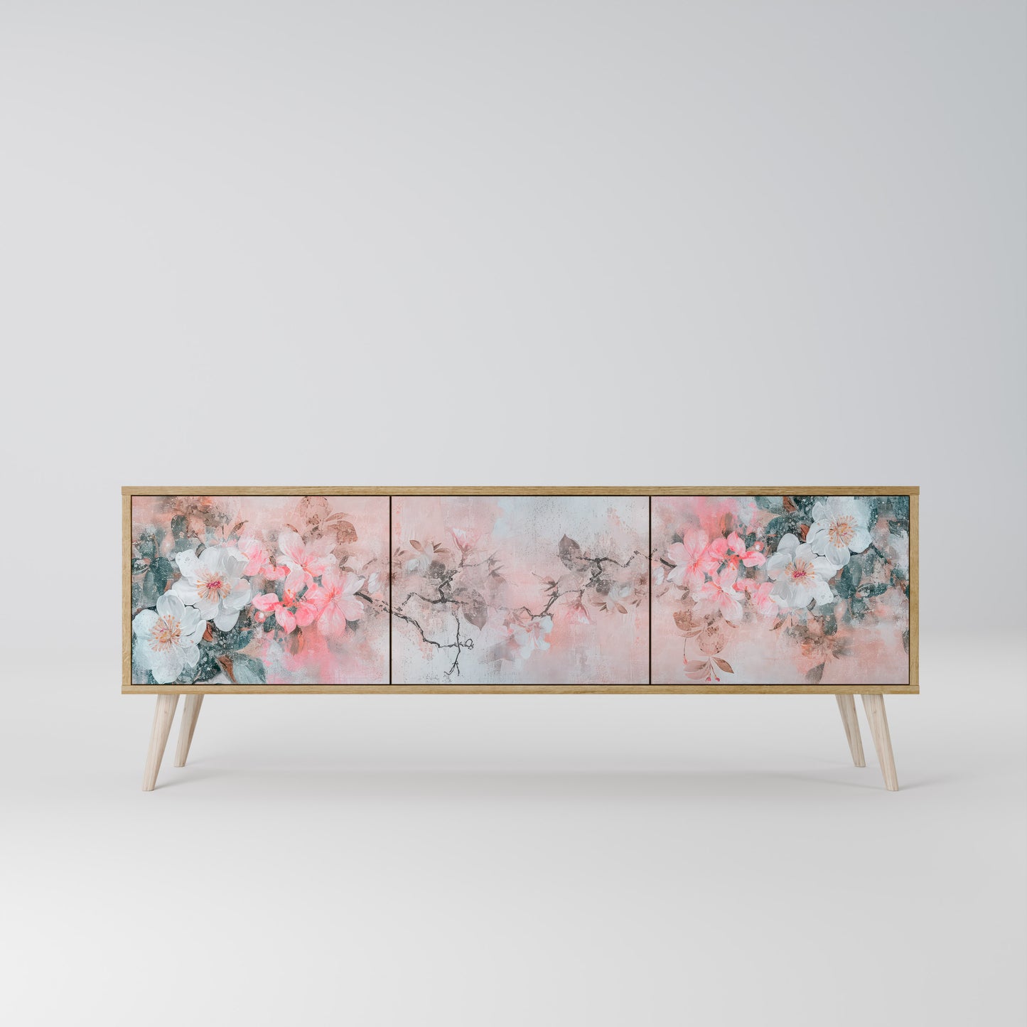 CHERRY BLOSSOM Třídveřový TV stolek