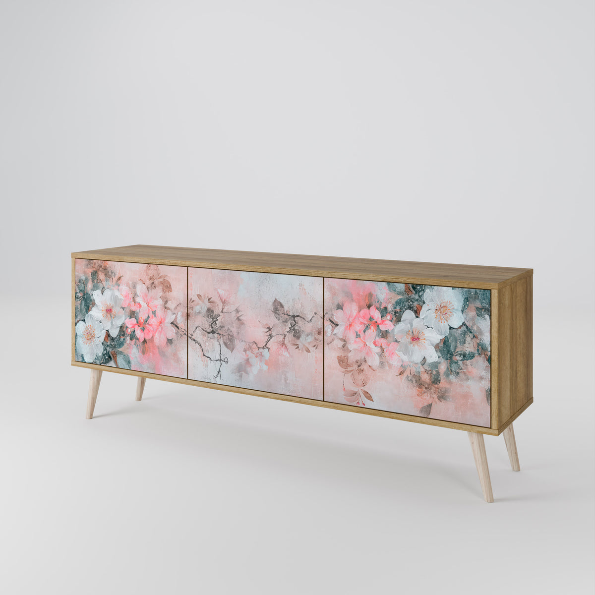 CHERRY BLOSSOM Třídveřový TV stolek
