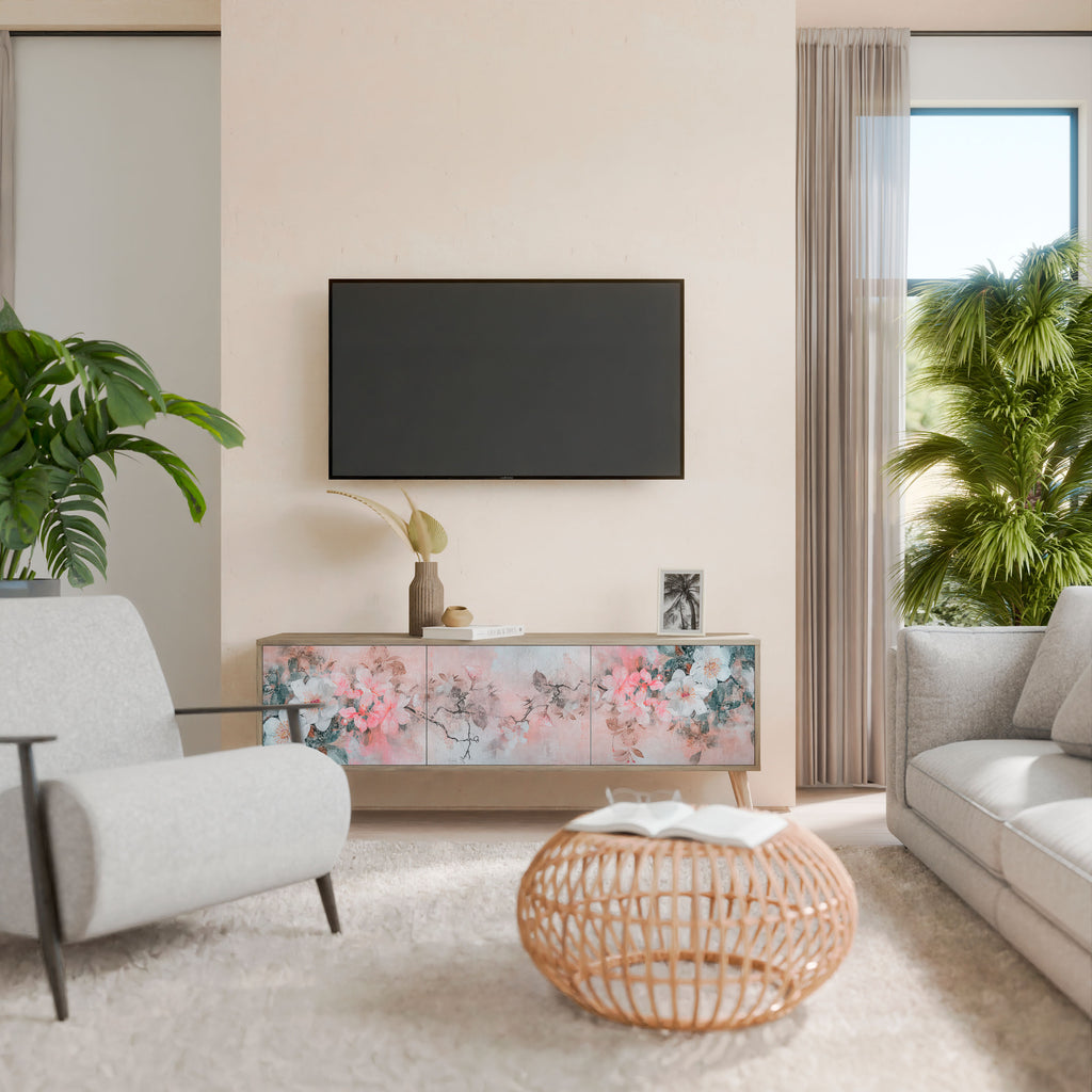 CHERRY BLOSSOM Třídveřový TV stolek